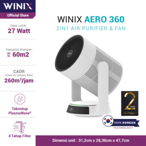 Winix Aero 360 2 in 1 Air Purifier & Fan / Penjernih Udara Alat Penyaring Pembersih Udara